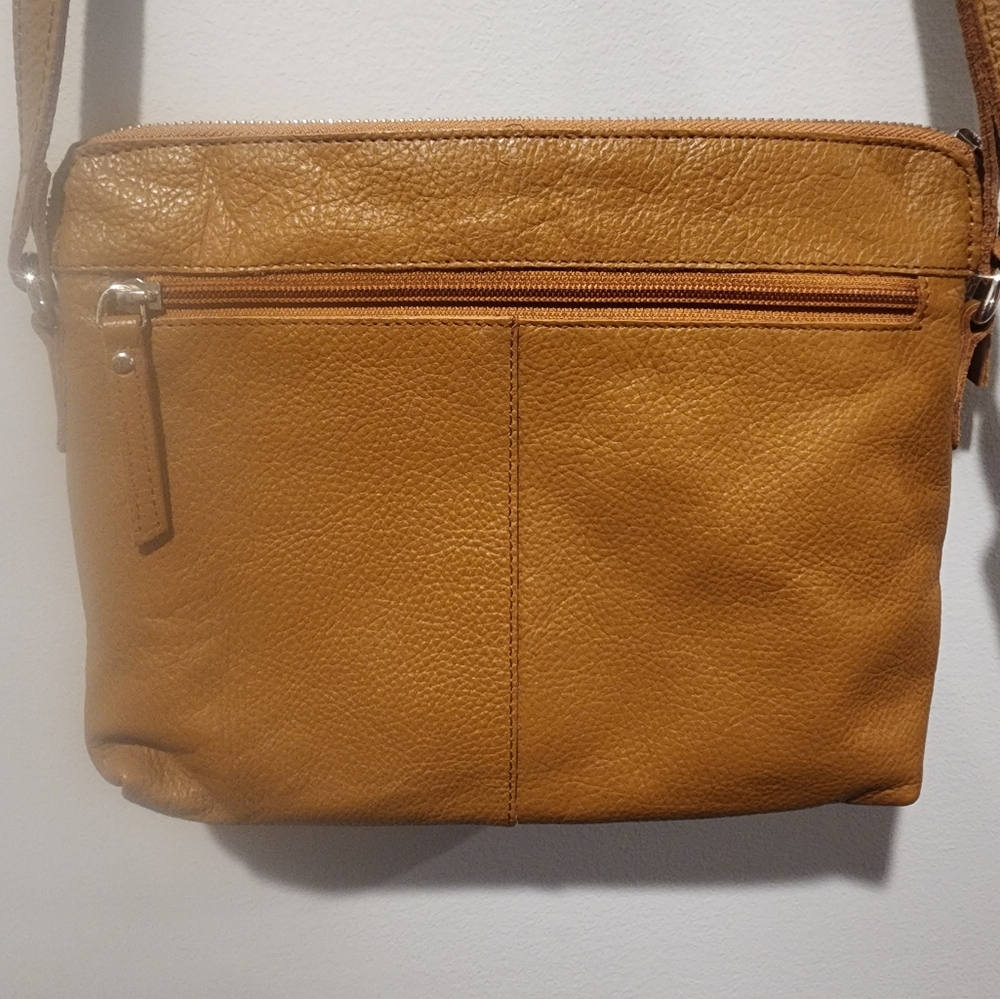 Wise Owl Brown Leather Purse Crossbody View 4